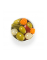 Oliwki MAESTROS ALCARRENO puszka 350g zielone z pestką w słodko-słonej marynacie z warzyw i owoców - nr 1