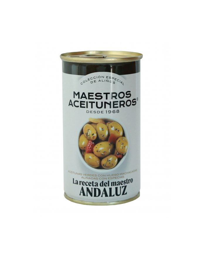 Oliwki MAESTROS ANDALUZ puszka 350g zielone z pestką w tradycyjnej marynacie andaluzyjskiej główny