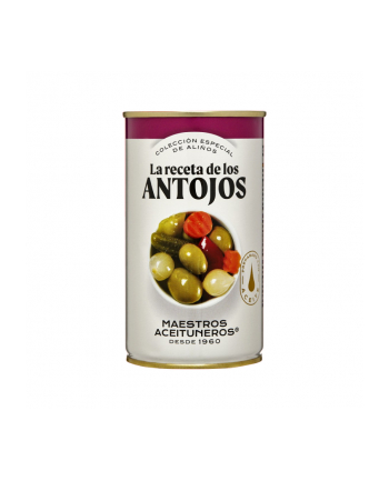 Oliwki MAESTROS ANTOJOS (ALCARRENO) puszka 4,2kg zielone z pestką i warzywami w słodko-słonej marynacie