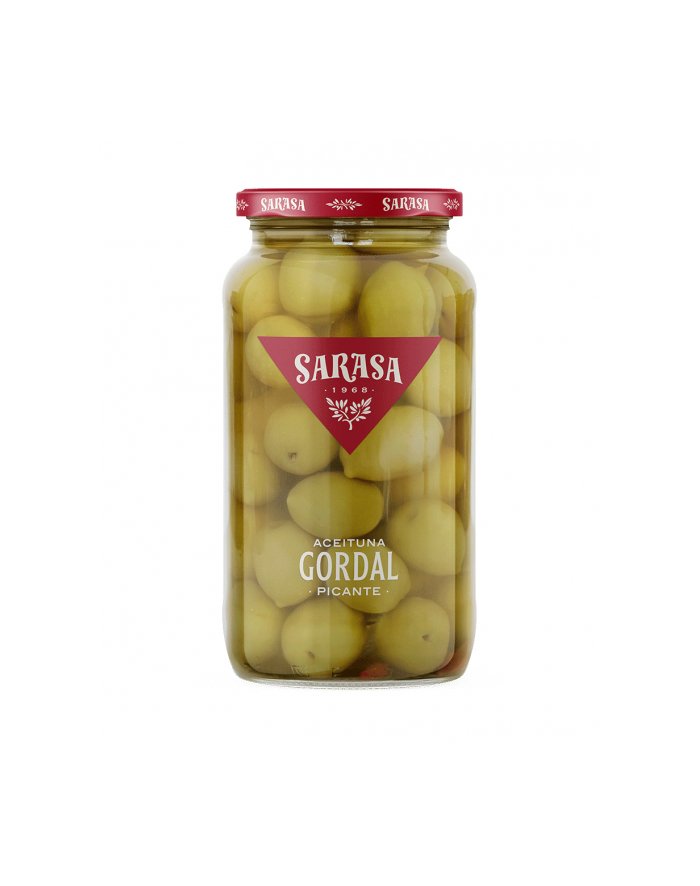 Oliwki SARASA Gordal słoik 900g - duże oliwki bez pestek w zalewie z warzywami i przyprawami główny