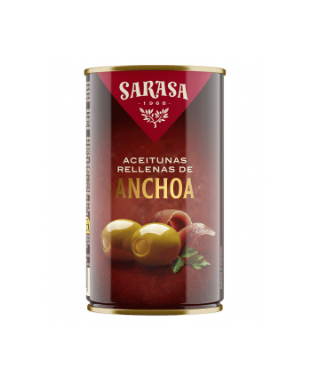 Oliwki SARASA Anchoa pusz. 350g zielone oliwki nadziewane pastą anchois - bez pestki