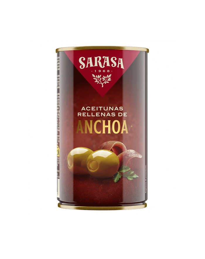 Oliwki SARASA Anchoa pusz. 350g zielone oliwki nadziewane pastą anchois - bez pestki główny