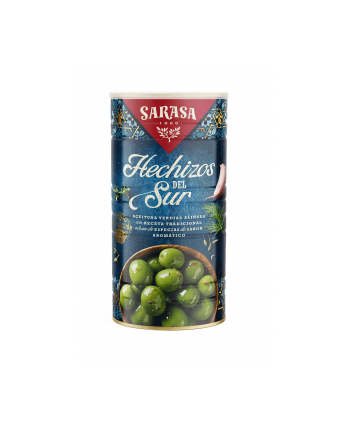 Oliwki SARASA Hechizos puszka 1450g - zielone oliwki z pestką w zalewie z oliwą z oliwek oraz przyprawami